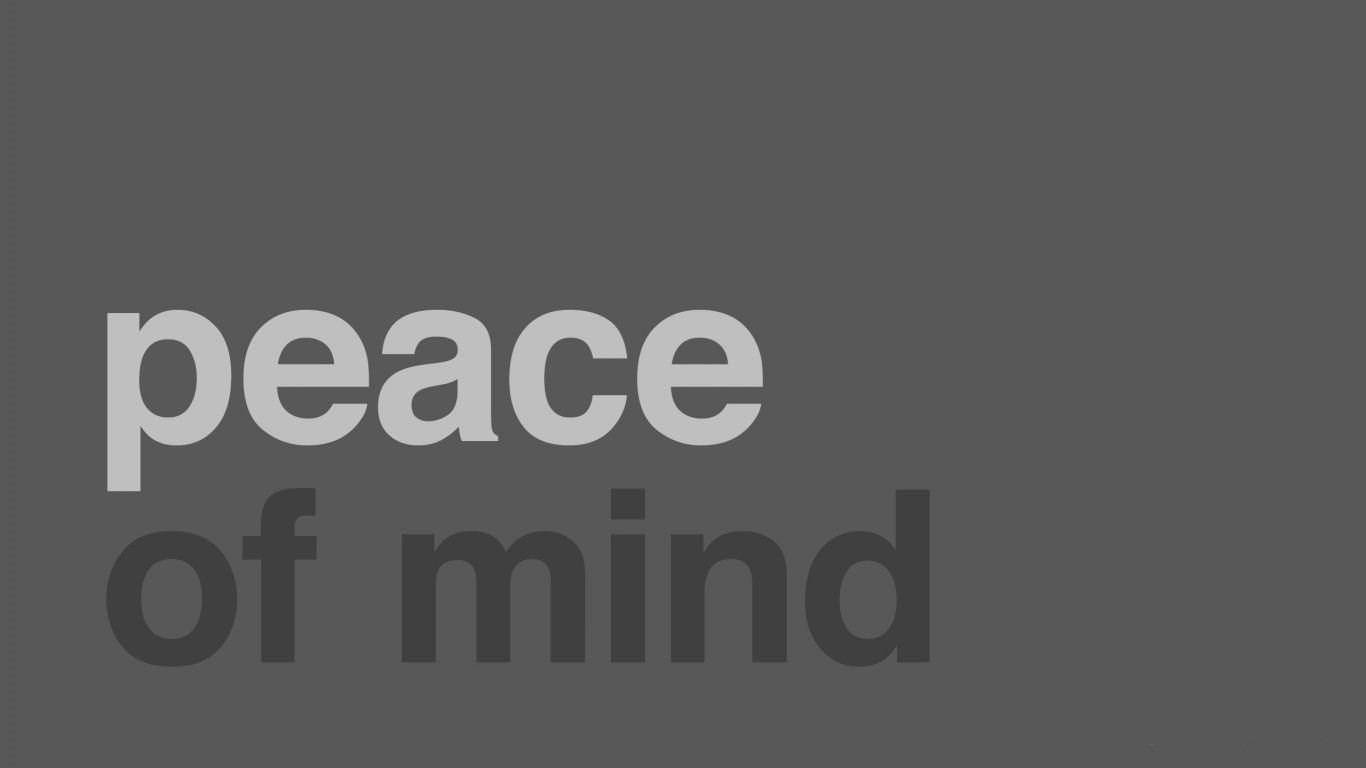Peace Of Mind Gray Background Wallpaper