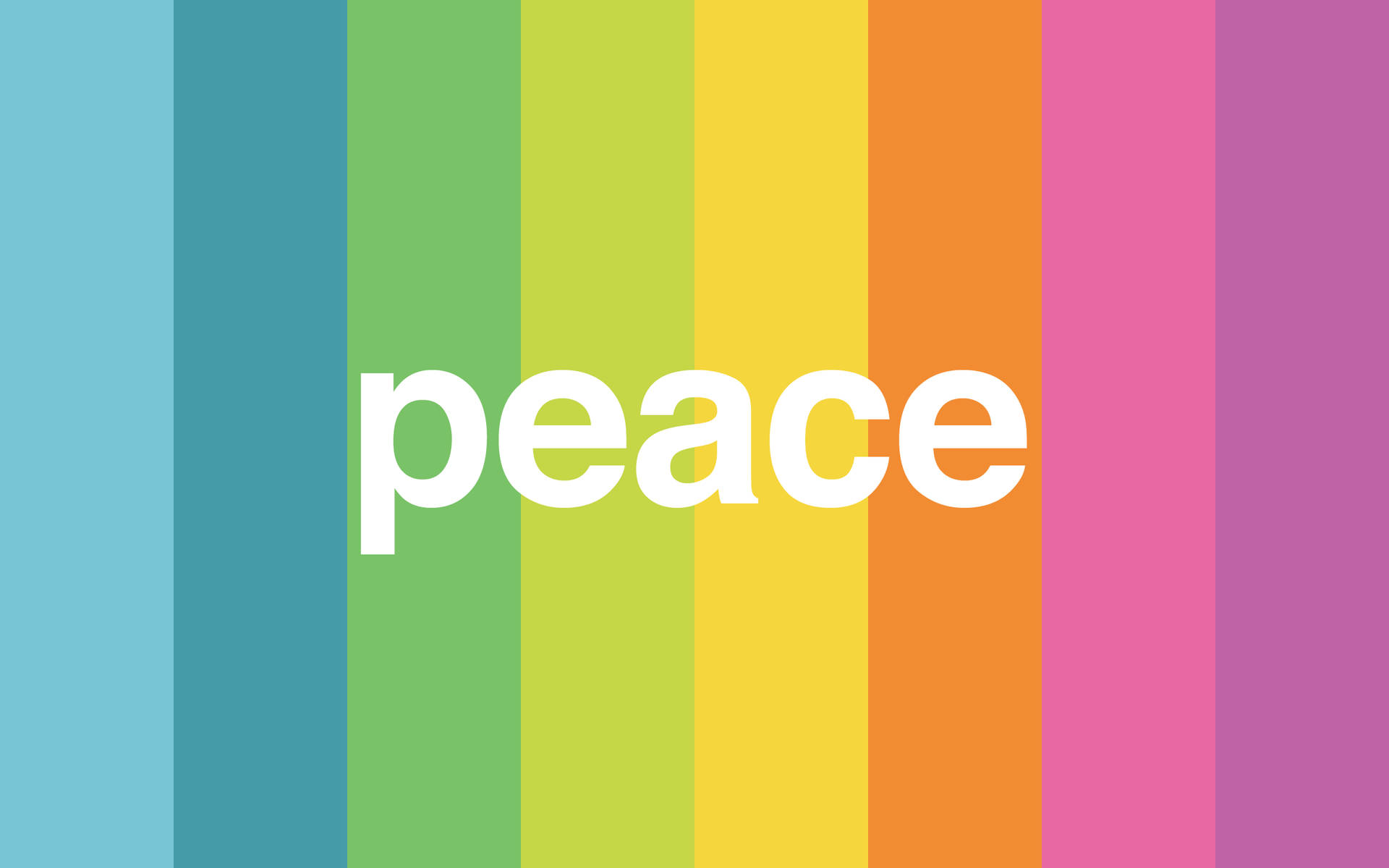 Peace On Color Palette Background