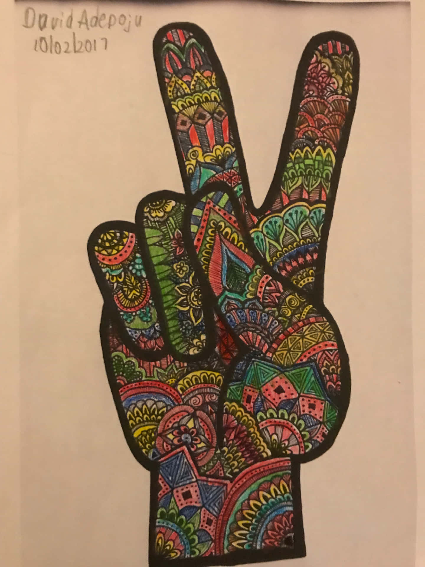 Peace Sign Coloring Page