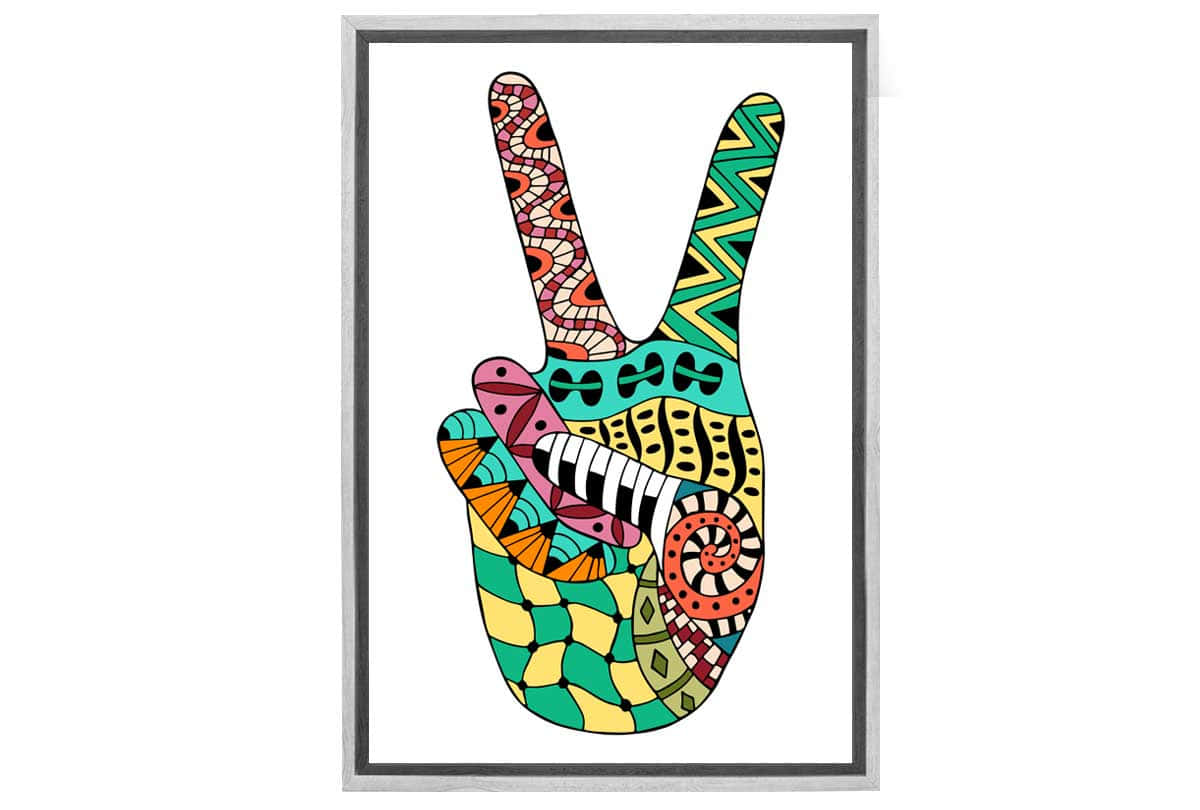 Peace Sign Framed Art Print