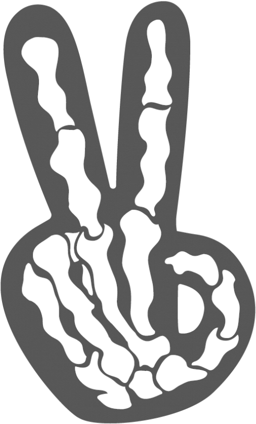 Peace Sign Bunny Ears Graphic PNG
