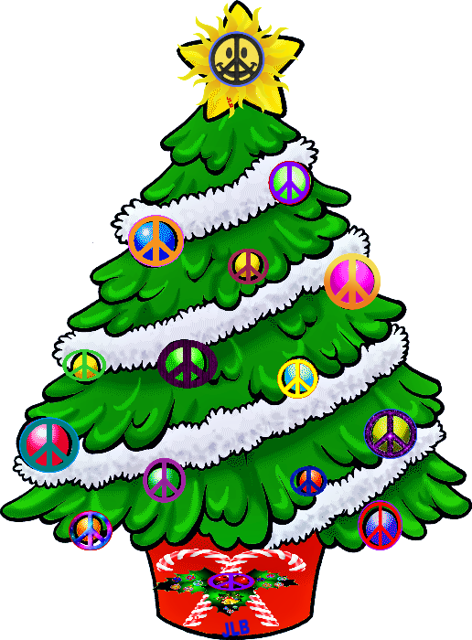 Peace Sign Christmas Tree PNG