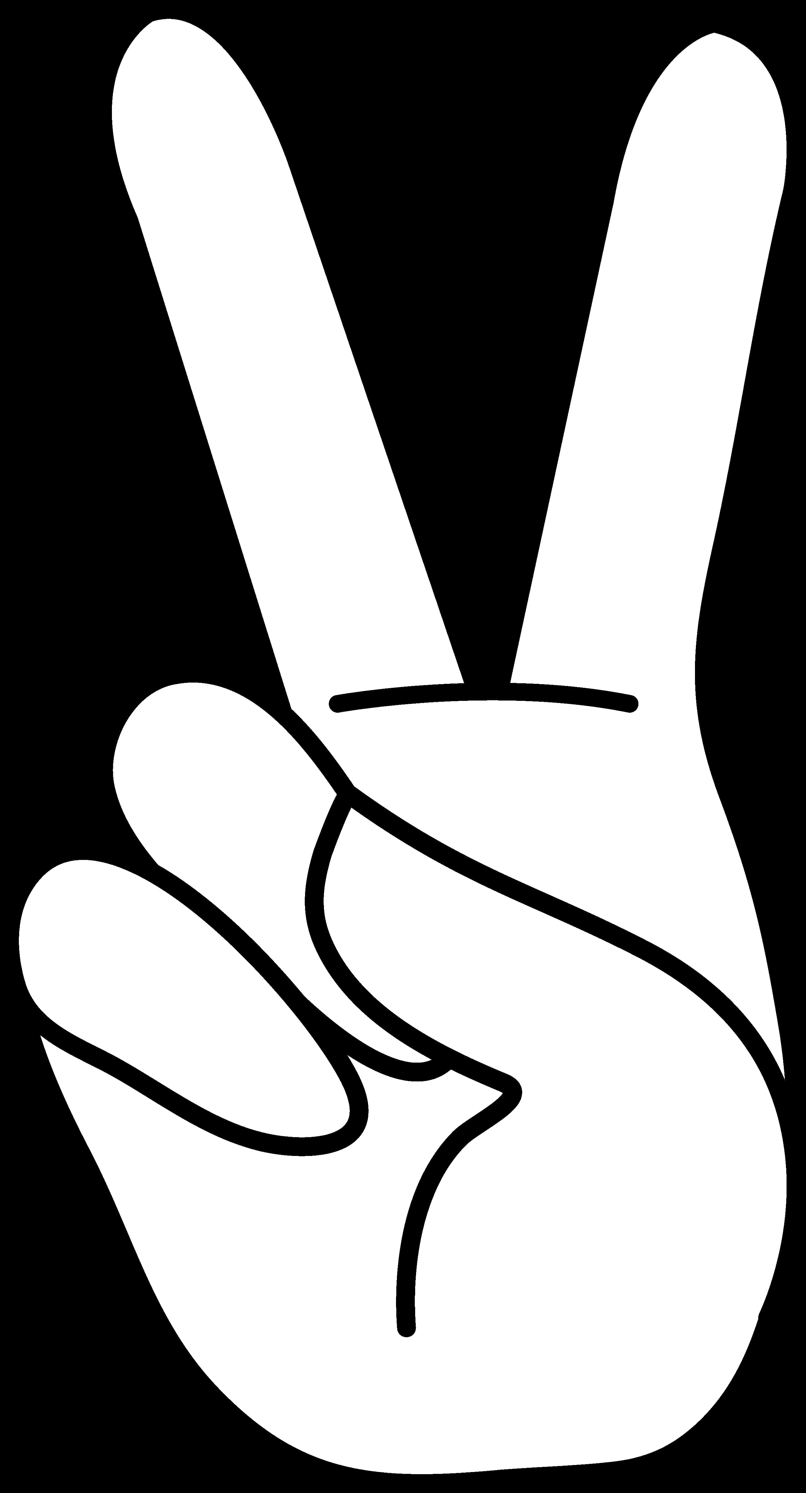 Peace Sign Hand Gesture Graphic PNG
