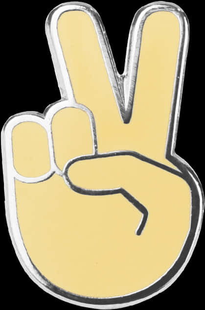 Peace Sign Hand Gesture Sticker PNG