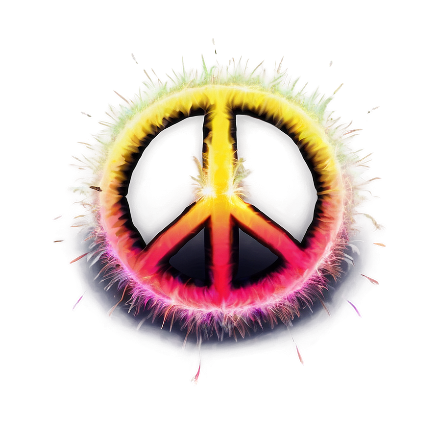 Peace Sign In Fireworks Png Yeu PNG
