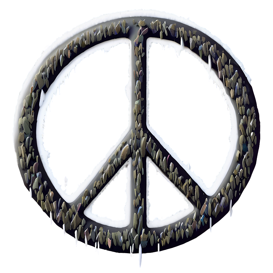 Peace Sign In Snow Png 05252024 PNG