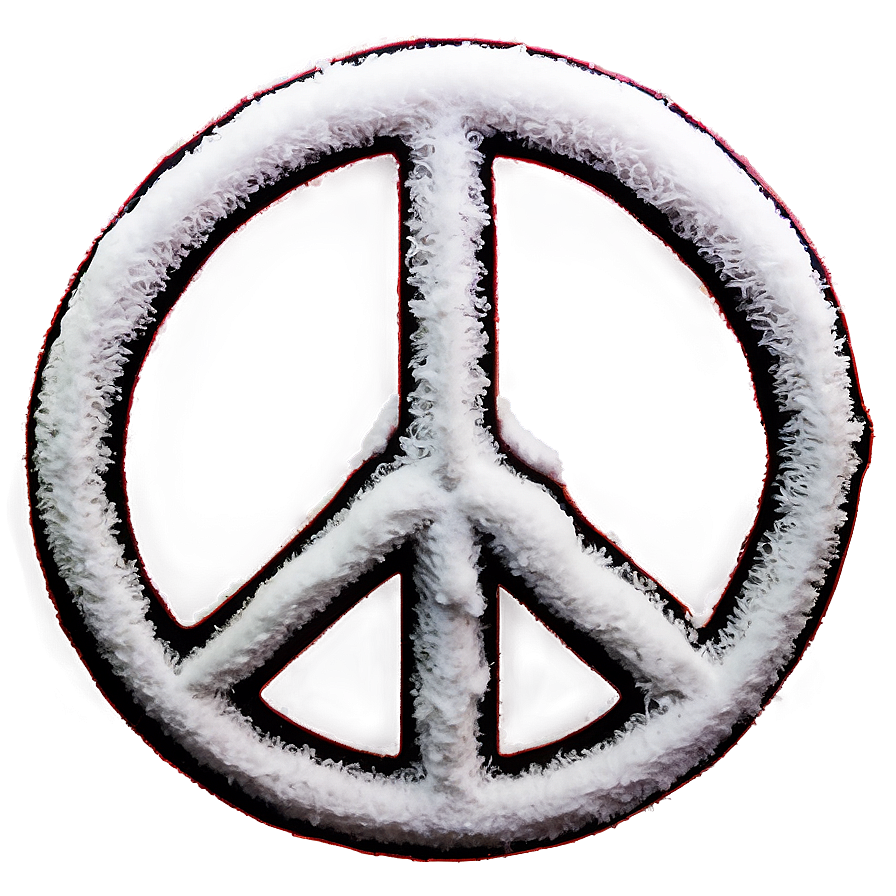 Peace Sign In Snow Png 05252024 PNG