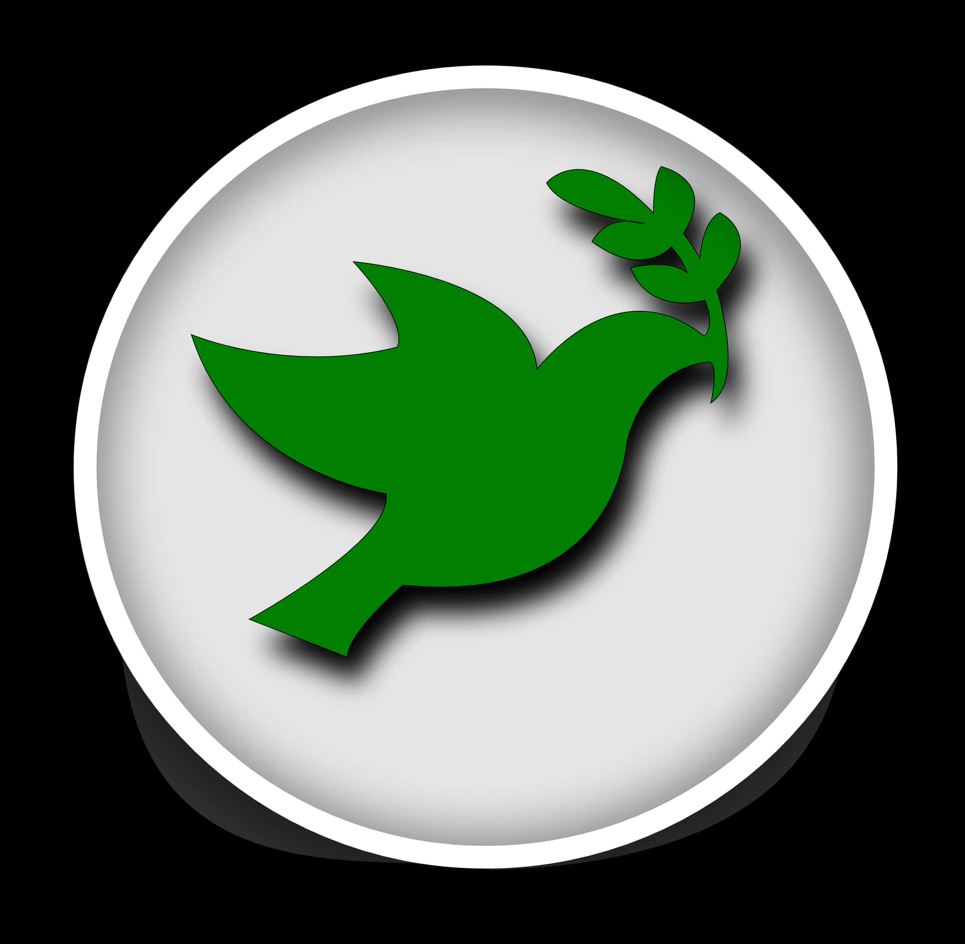 Peace Symbol Dovewith Olive Branch PNG