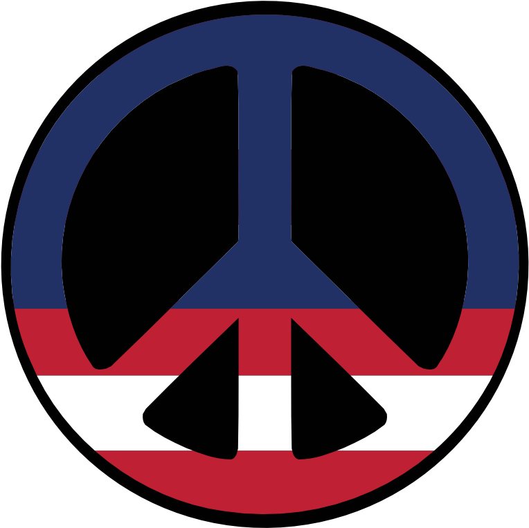 Peace Symbolwith Flag Colors PNG