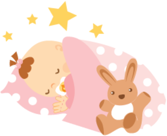Peaceful Baby Sleepingwith Bunny SVG