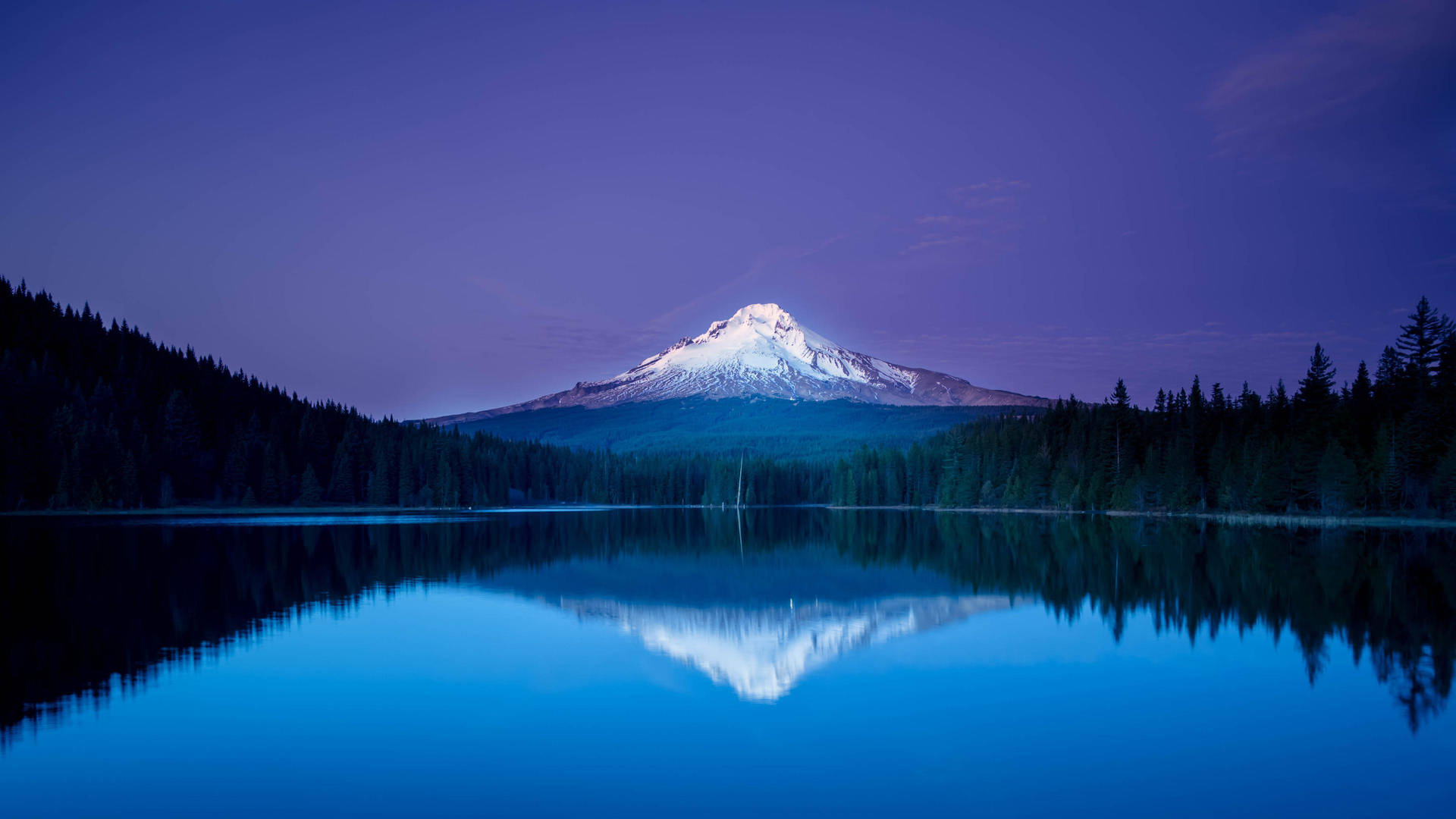 Peaceful Conical Shaped Mountain Wallpaper