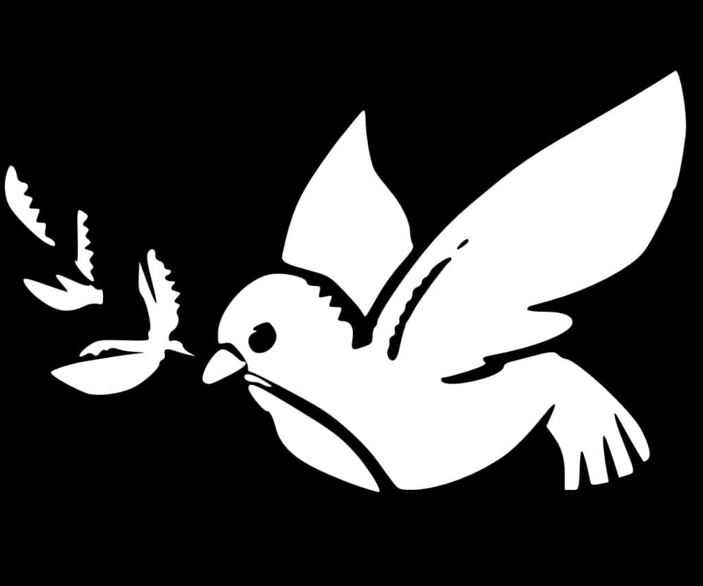 Peaceful Dove Silhouette PNG