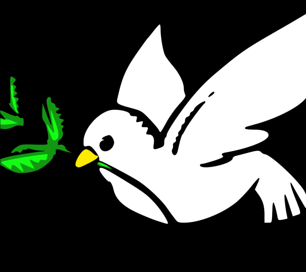 Peaceful Dovewith Olive Branch PNG
