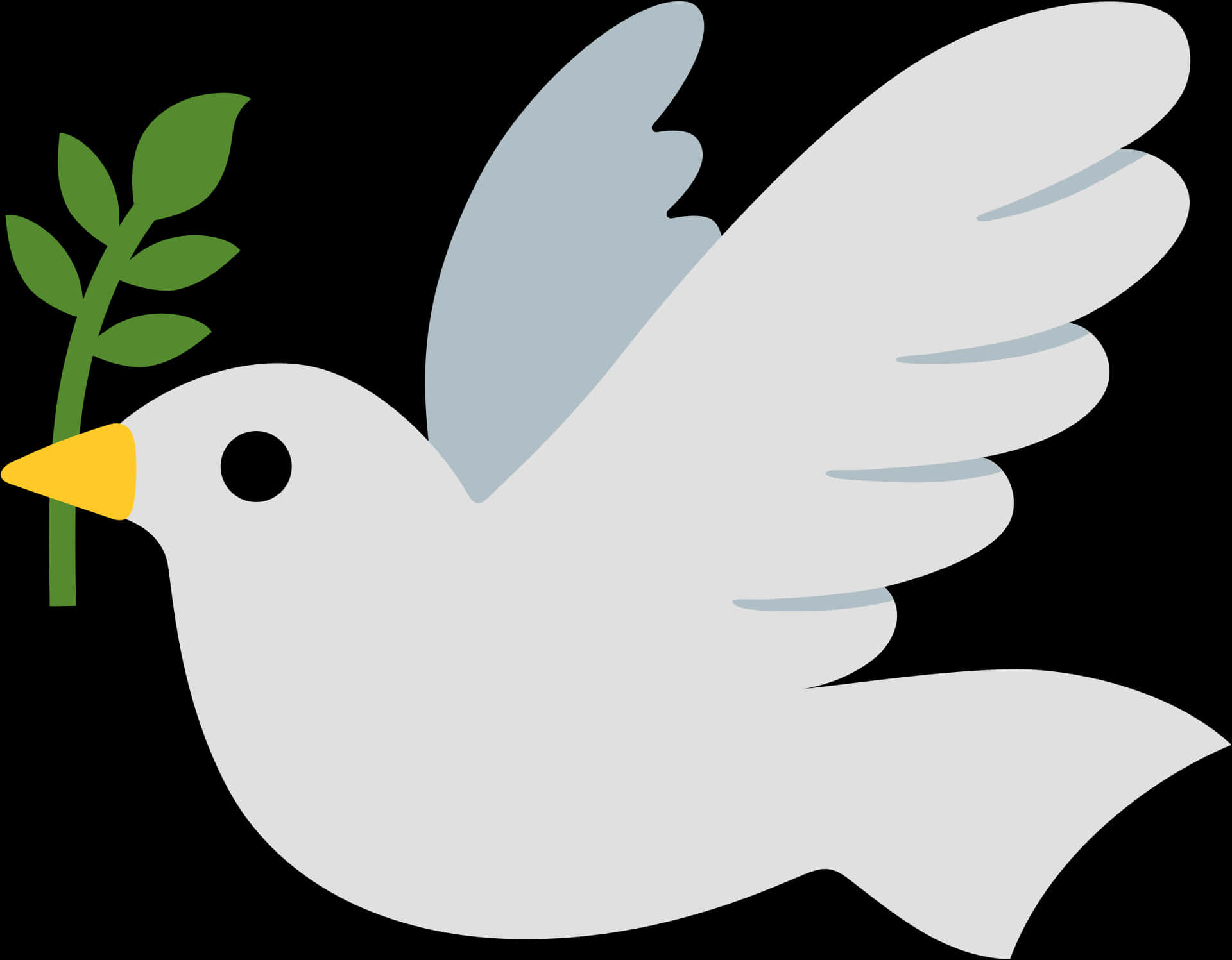 Peaceful Dovewith Olive Branch Vector PNG