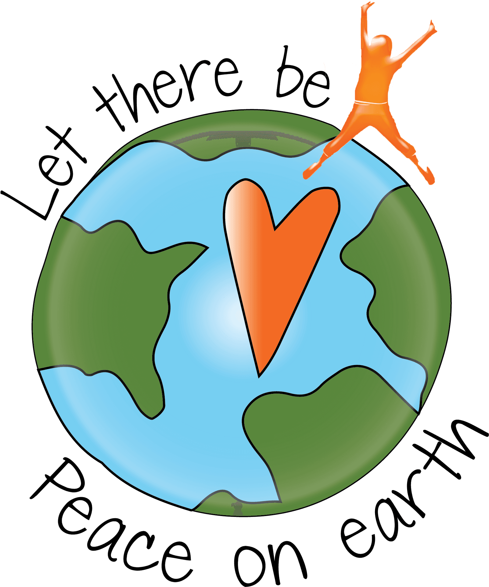 Peaceful Earth Cartoon Graphic PNG