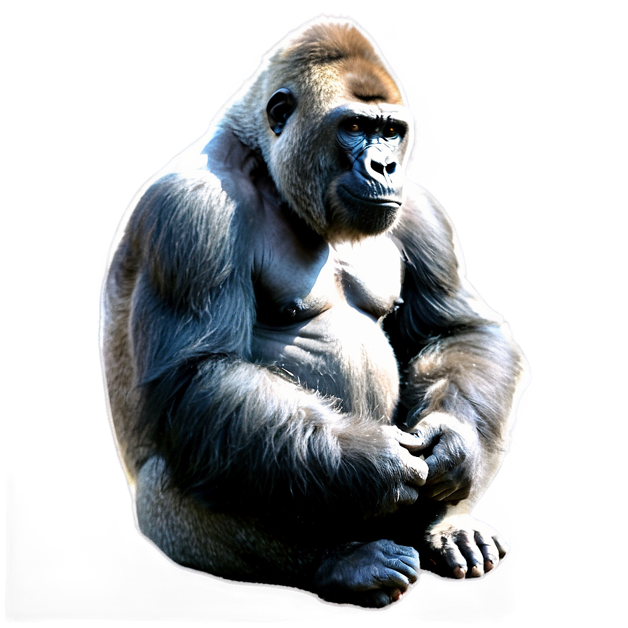 Peaceful Gorilla Sitting Png 20 PNG