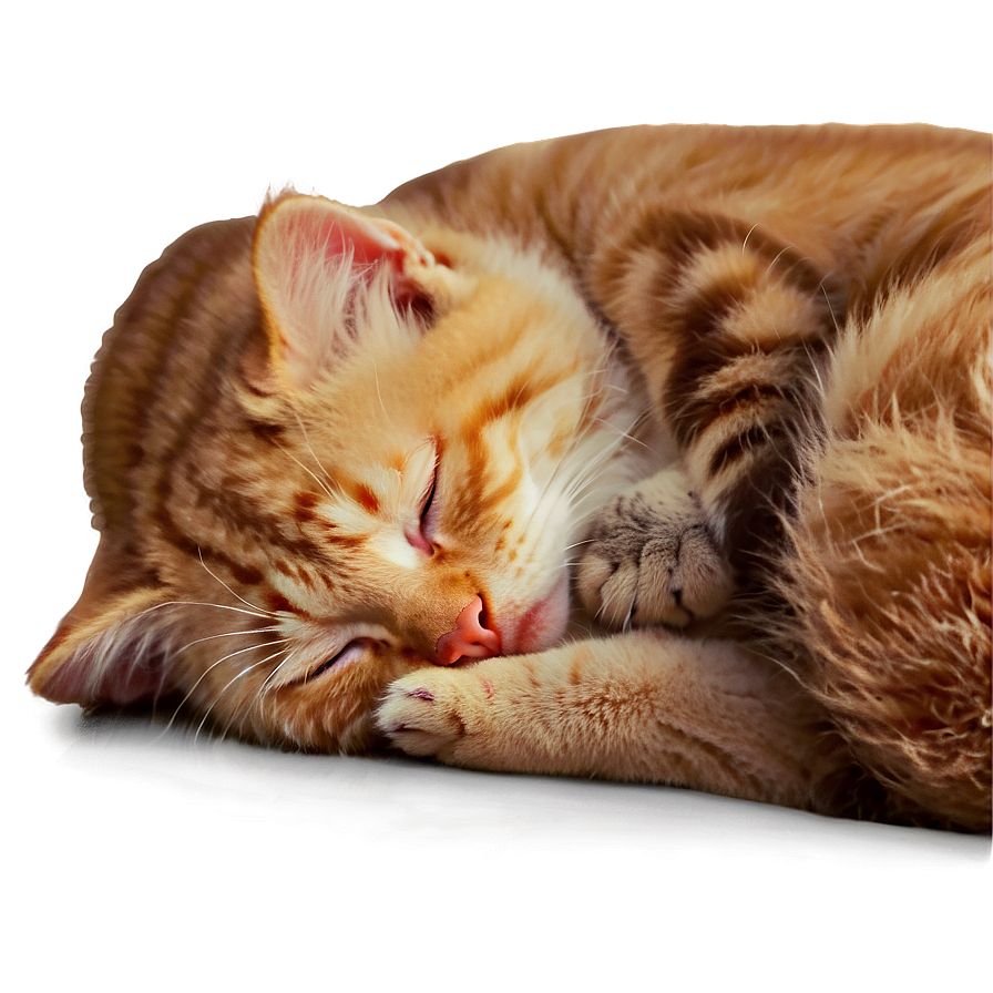 Peaceful Kitten Nap Png Puf PNG