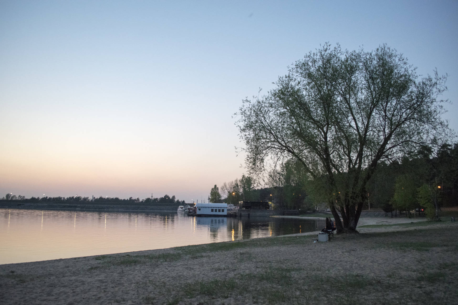 Peaceful Lake Dock In Lithuania