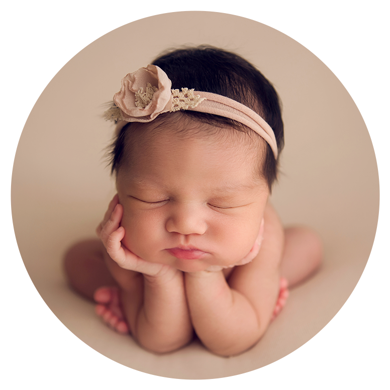 Peaceful Newborn Portrait PNG