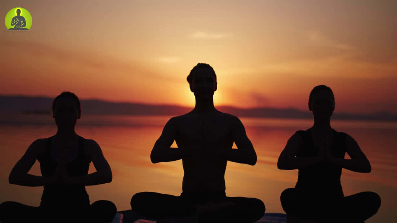 Women Silhouettes Meditating Peaceful Picture
