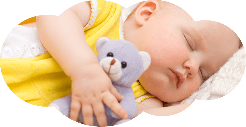 Peaceful Sleeping Babywith Teddy Bear SVG