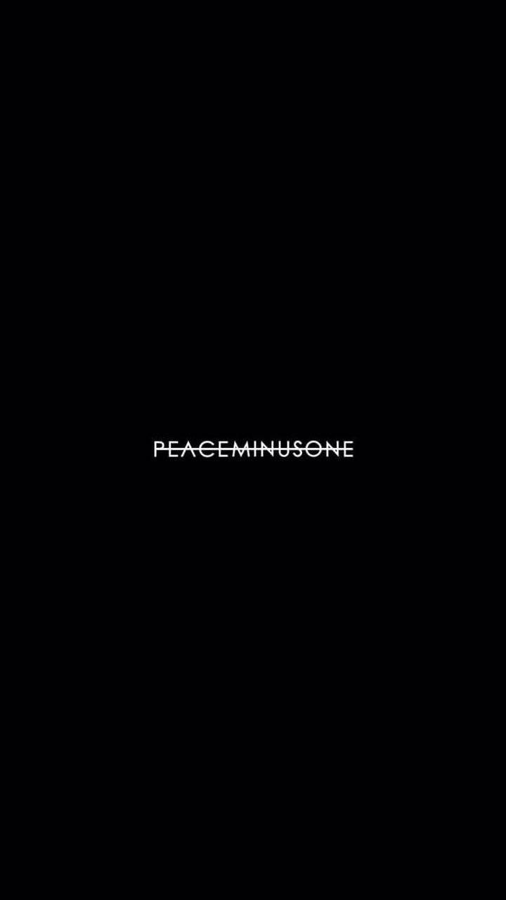 Peaceminusone Logo I Hvid Wallpaper