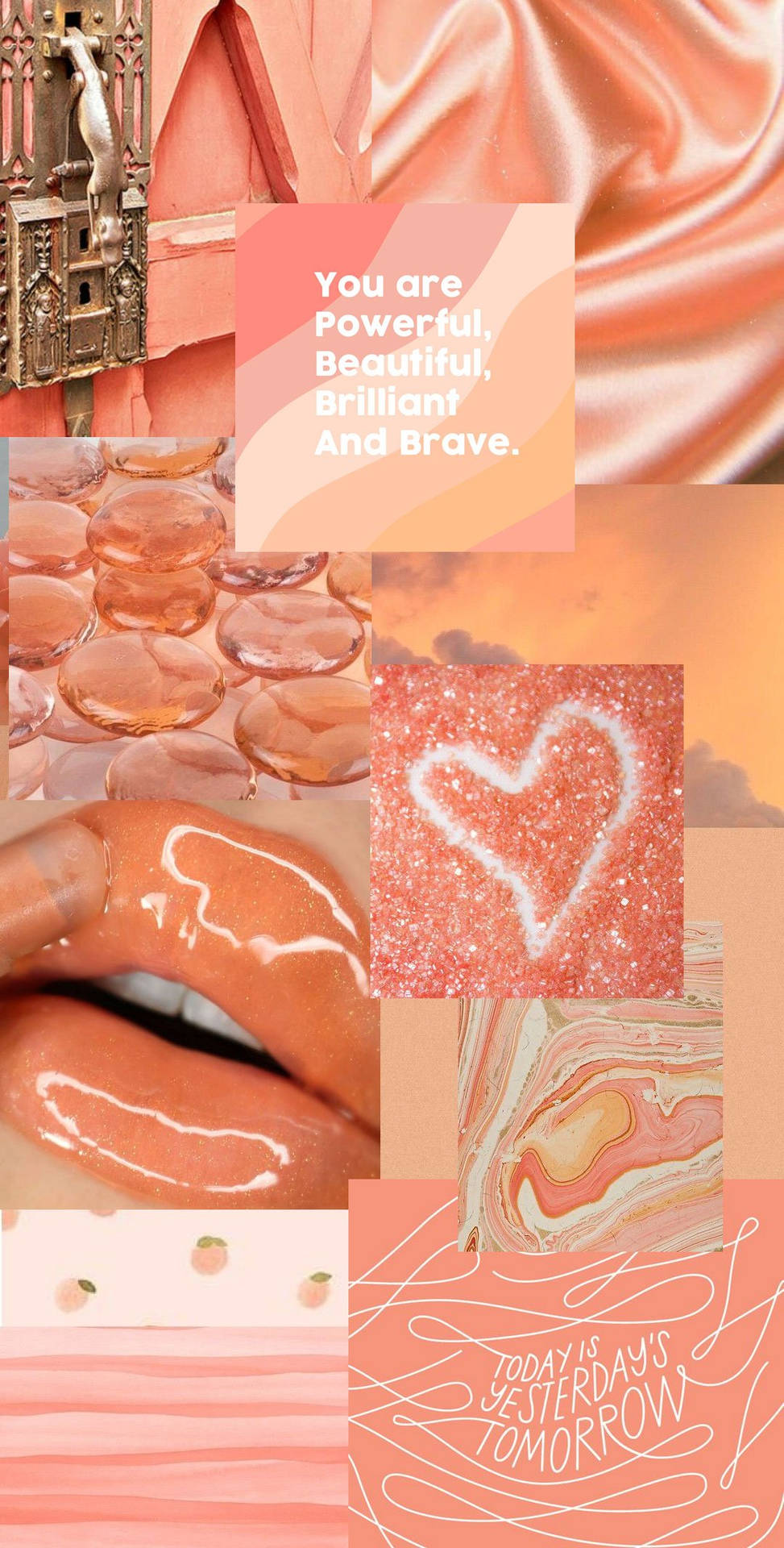 Peach Aesthetic Gloss Wallpaper