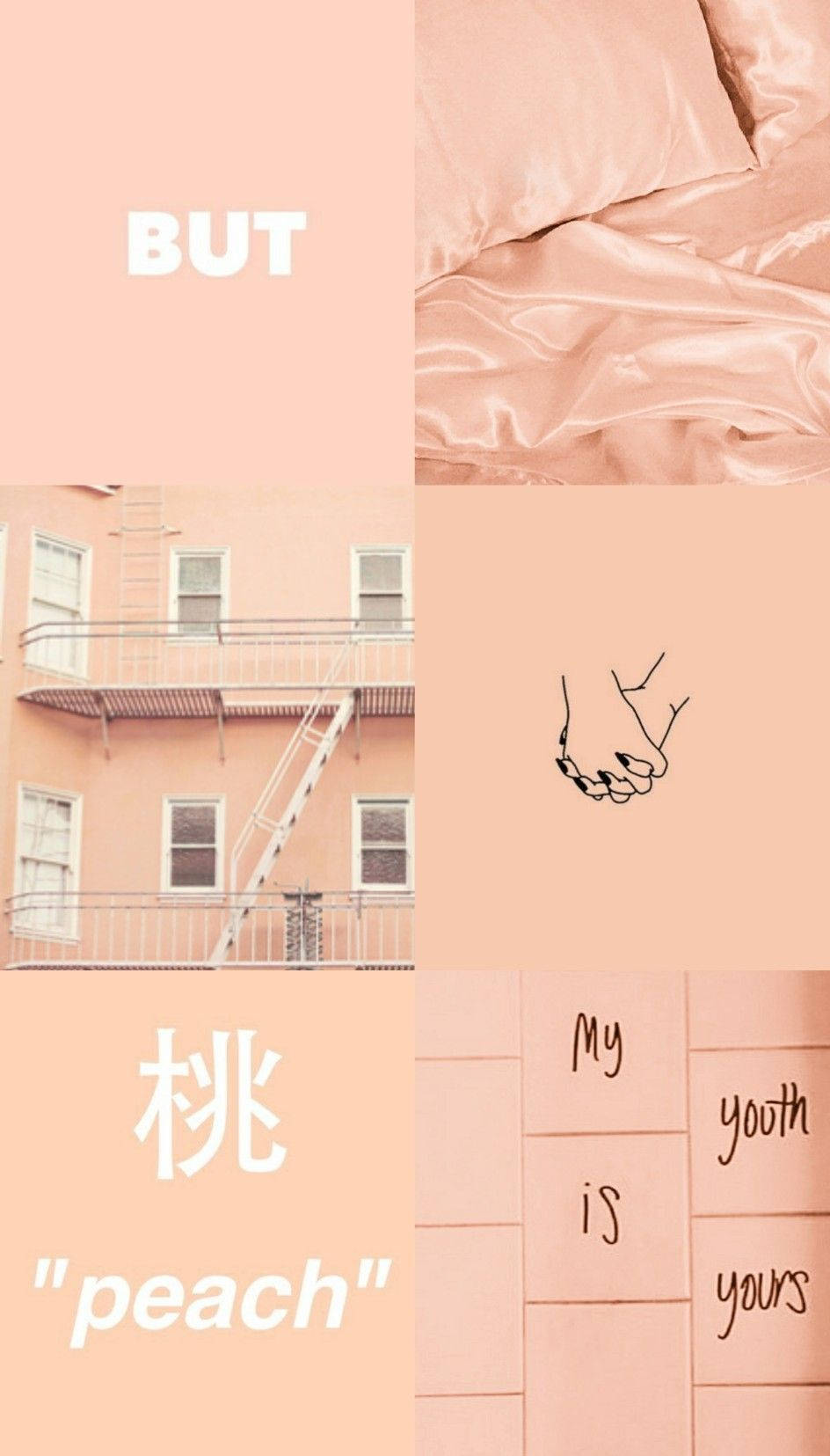 Peach Aesthetic With Text Wallpaper