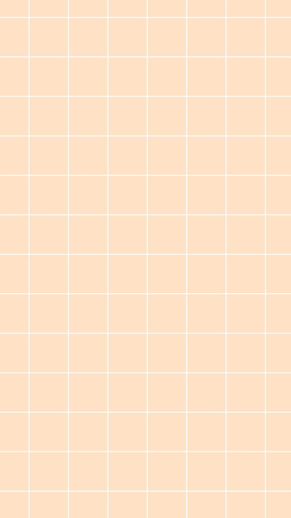 Peach Background White Grid Lines Wallpaper