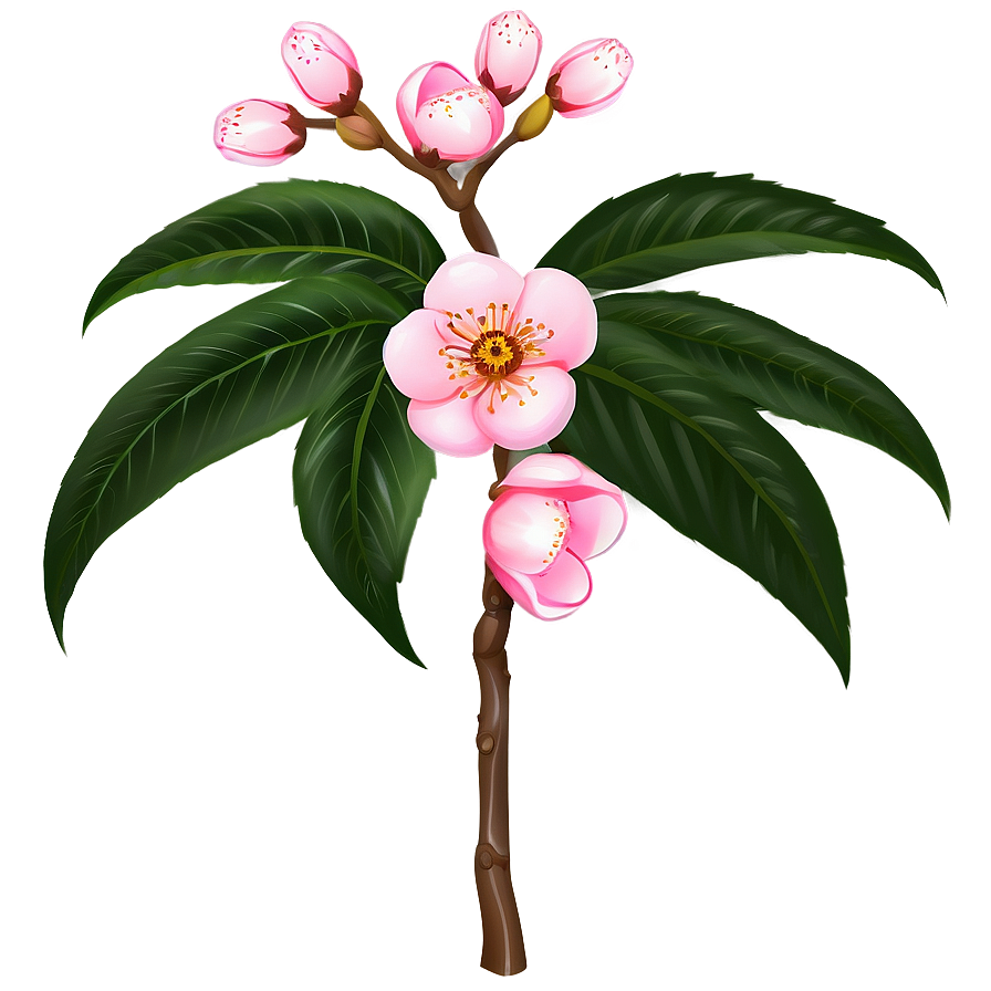 Peach Blossom Drawing Png 45 PNG