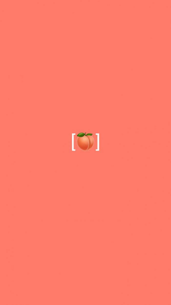 Peach Color Aesthetic Emoji Wallpaper
