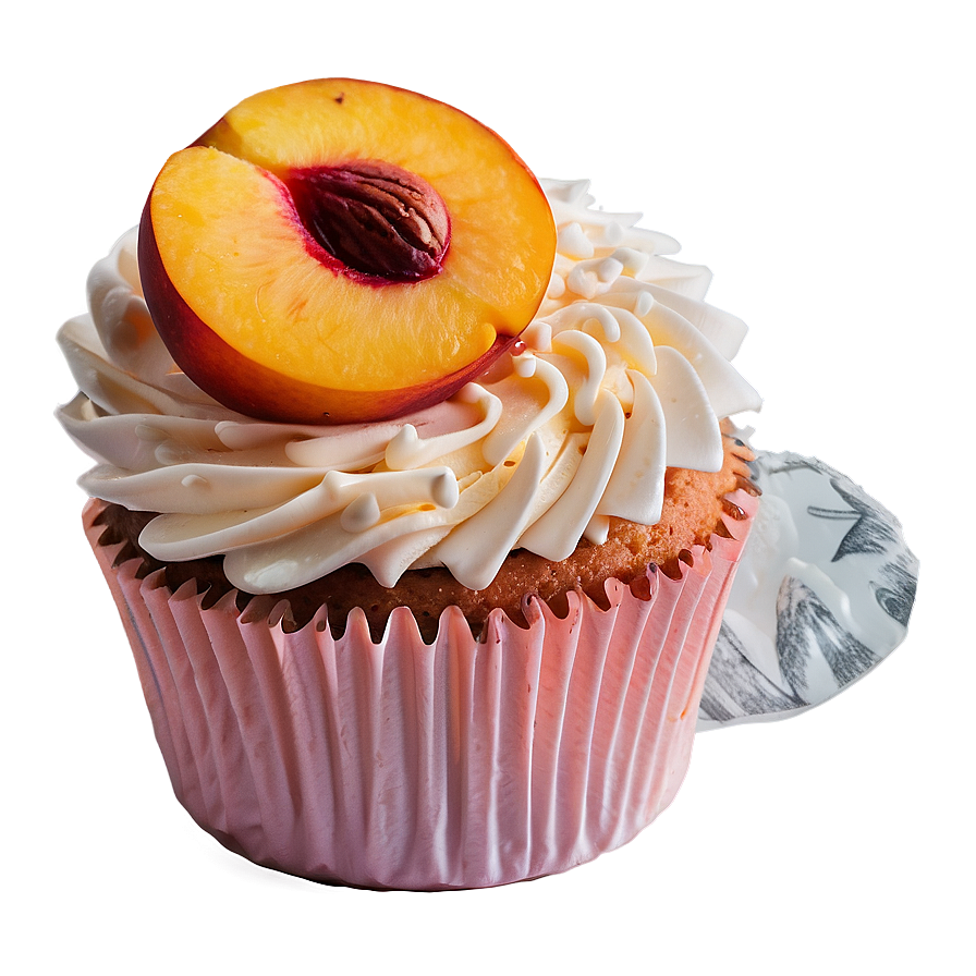 Peach Cupcakes Png 06112024 PNG