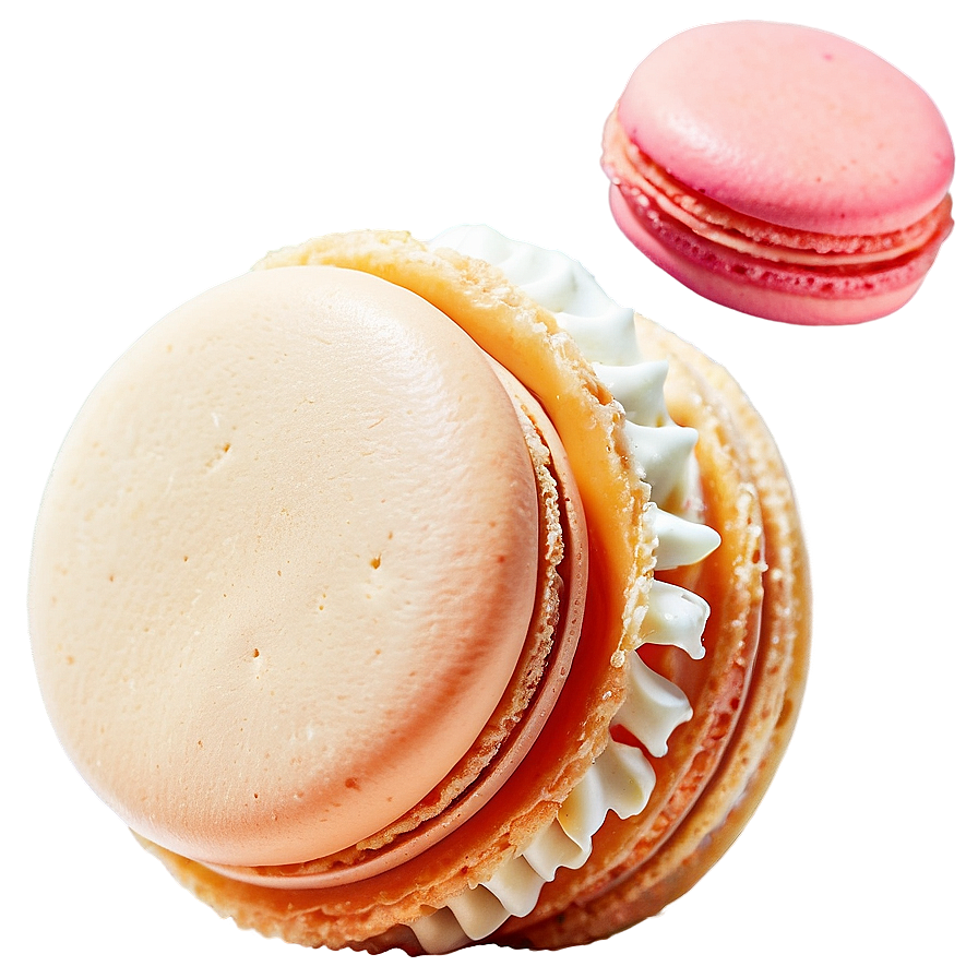 Peach Macaron Dessert Png Net47 PNG