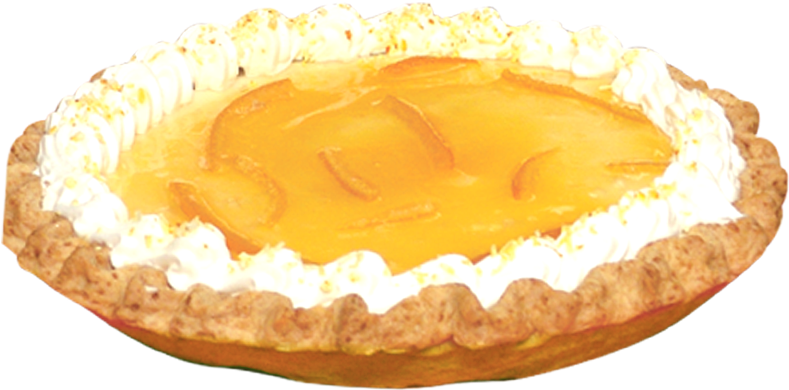 Peach Pie With Whipped Cream Top PNG