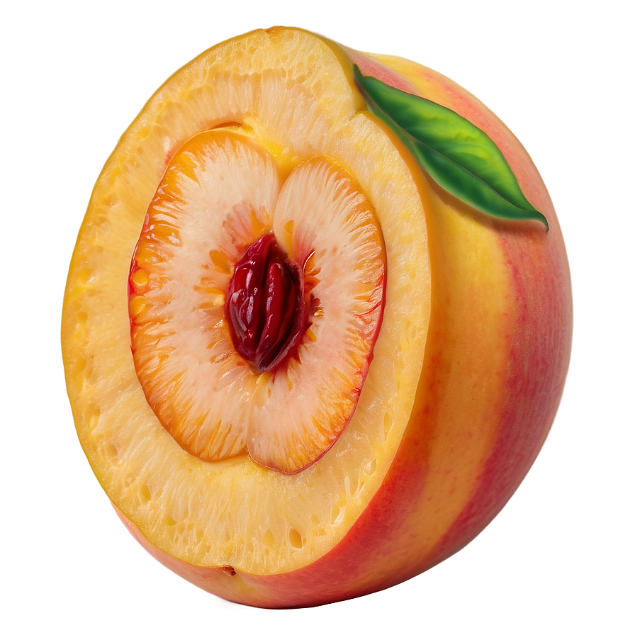 Download Peach Slice Design Png Wim | Wallpapers.com