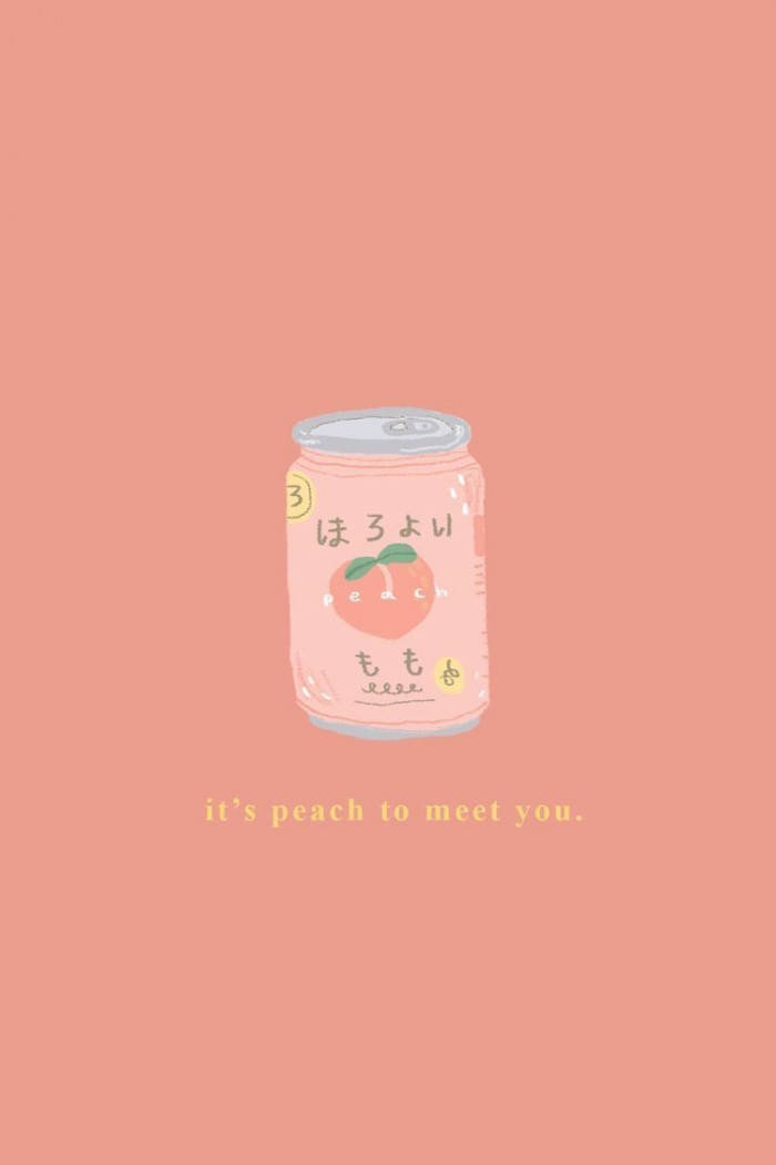 Peach To Meet You Peach Color Aesthetic Phone Wallpaper