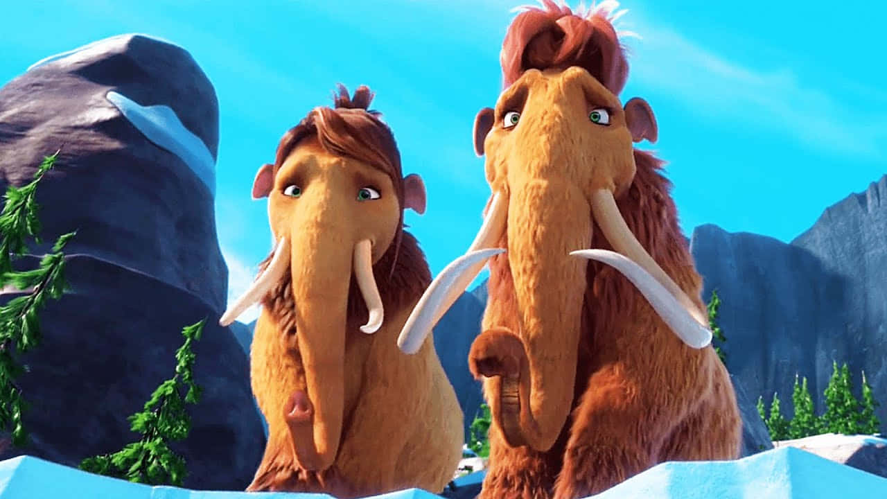 Peaches And Ellie In Ice Age Continental Drift Wallpaper