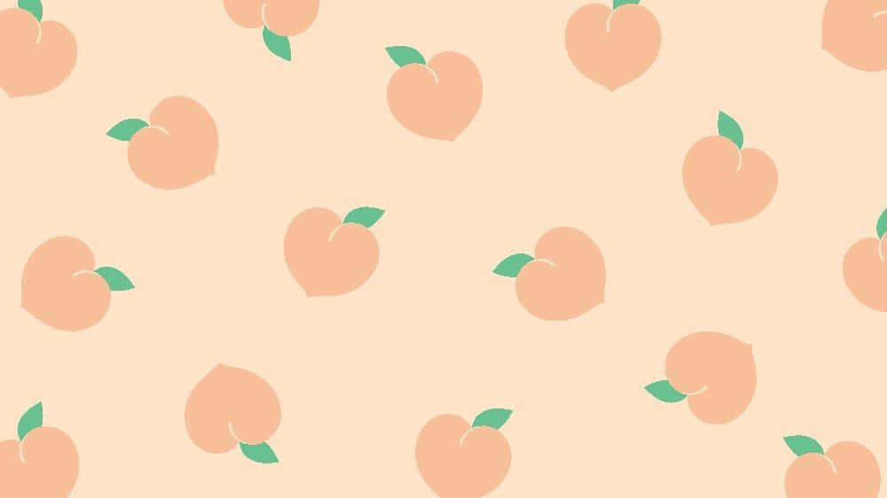 Peach Pattern With Leaves On It