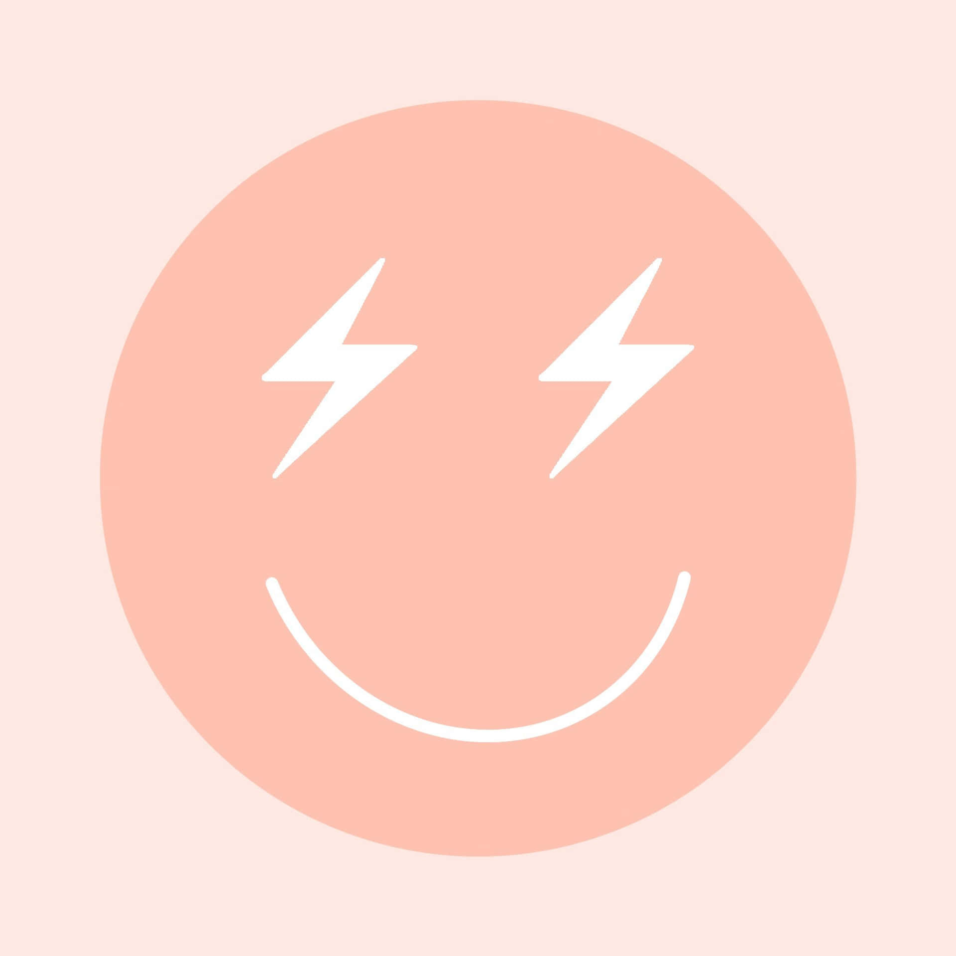 Peachy Lightning Smiley Aesthetic.jpg Wallpaper