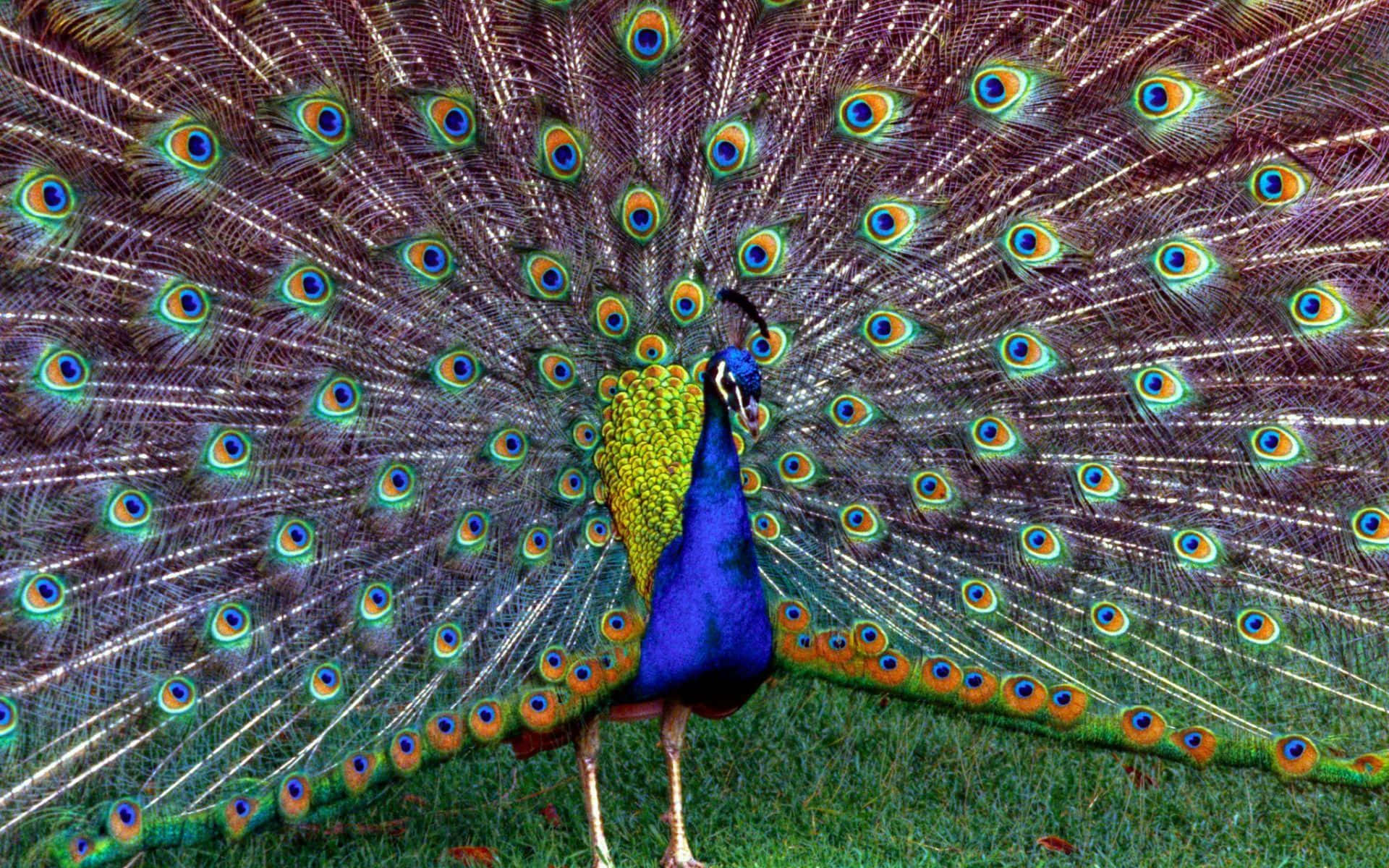 Ögonfallandefärger: Skönheten Hos En Påfågel