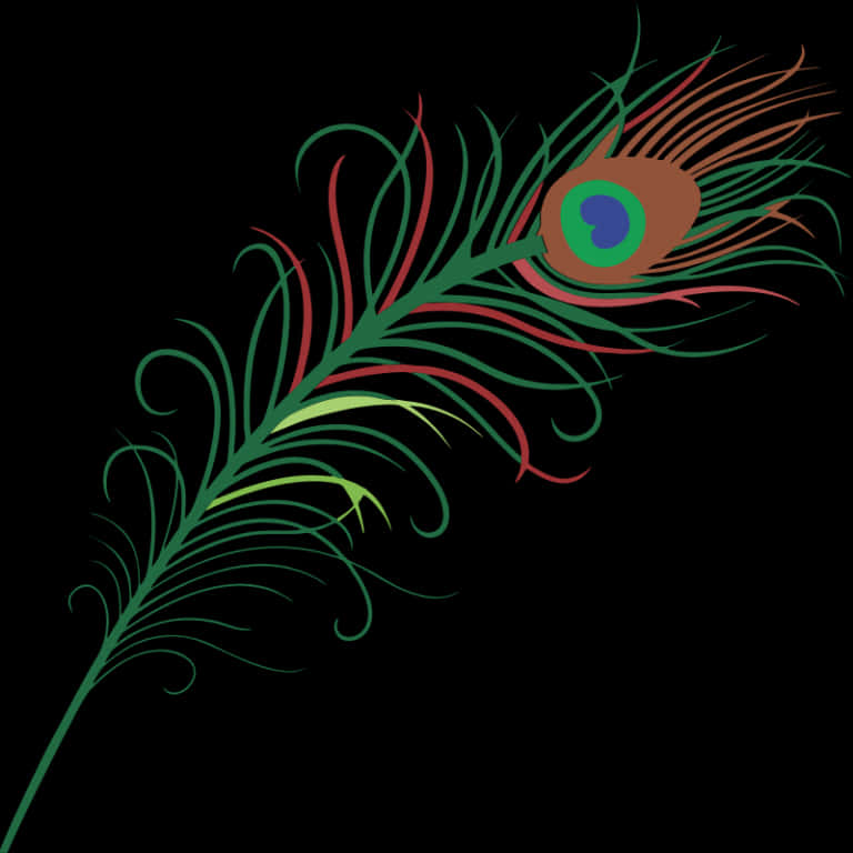 Peacock_ Feather_ Artistic_ Rendering PNG