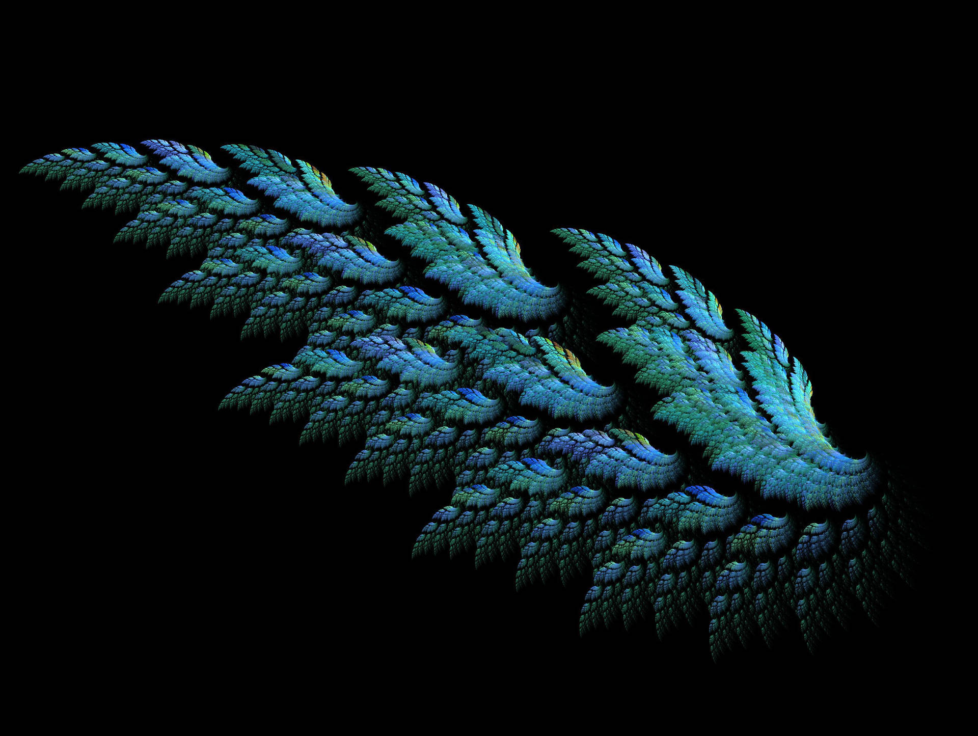 Peacock-Like Wings Wallpaper