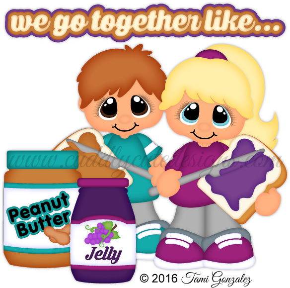 Peanut Butter Jelly Kids Illustration PNG