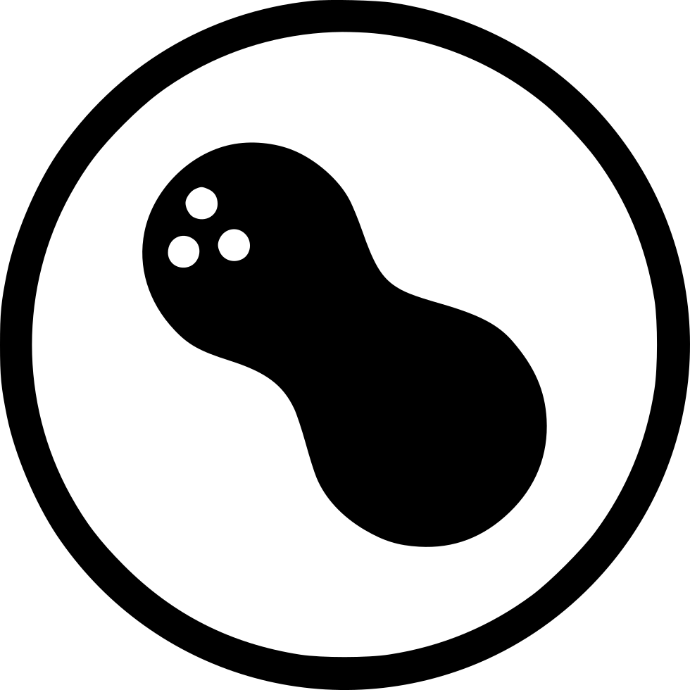 Peanut Icon Simple Blackand White PNG
