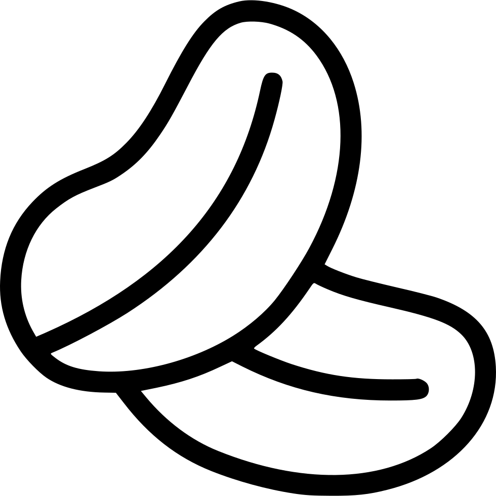 Peanut Outline Graphic PNG