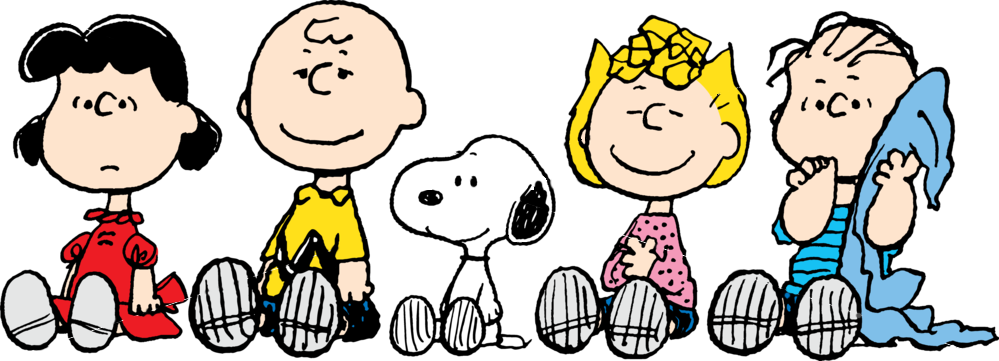 Peanuts Characters Sitting PNG