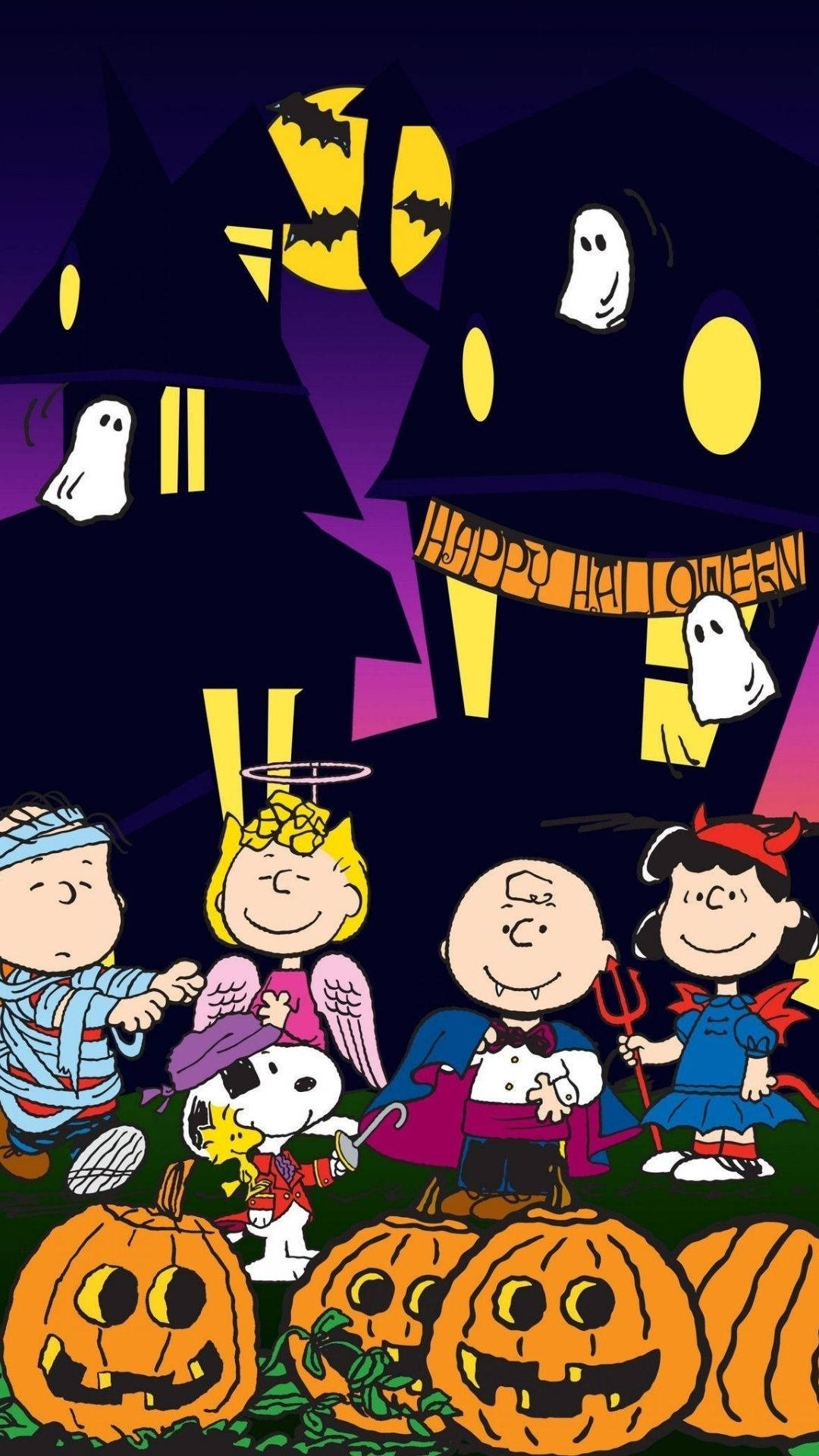 Peanuts Gang In Cartoon Halloween
