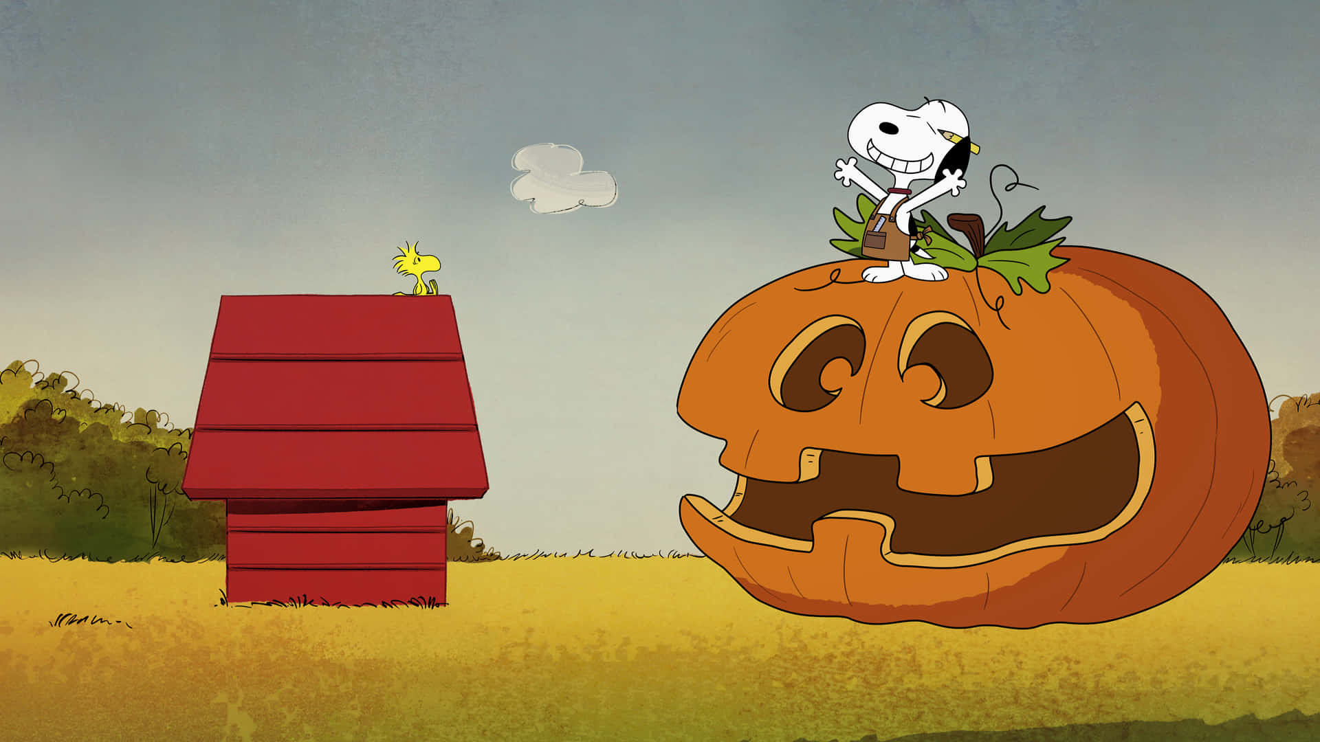 Estodo Dulces Y Sin Trucos Esta Halloween Con La Pandilla De Los Peanuts. Fondo de pantalla