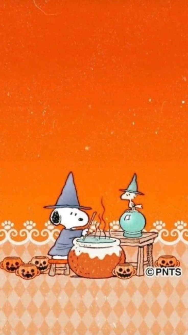 Celebrating Halloween in Style with the Peanuts Gang Wallpaper