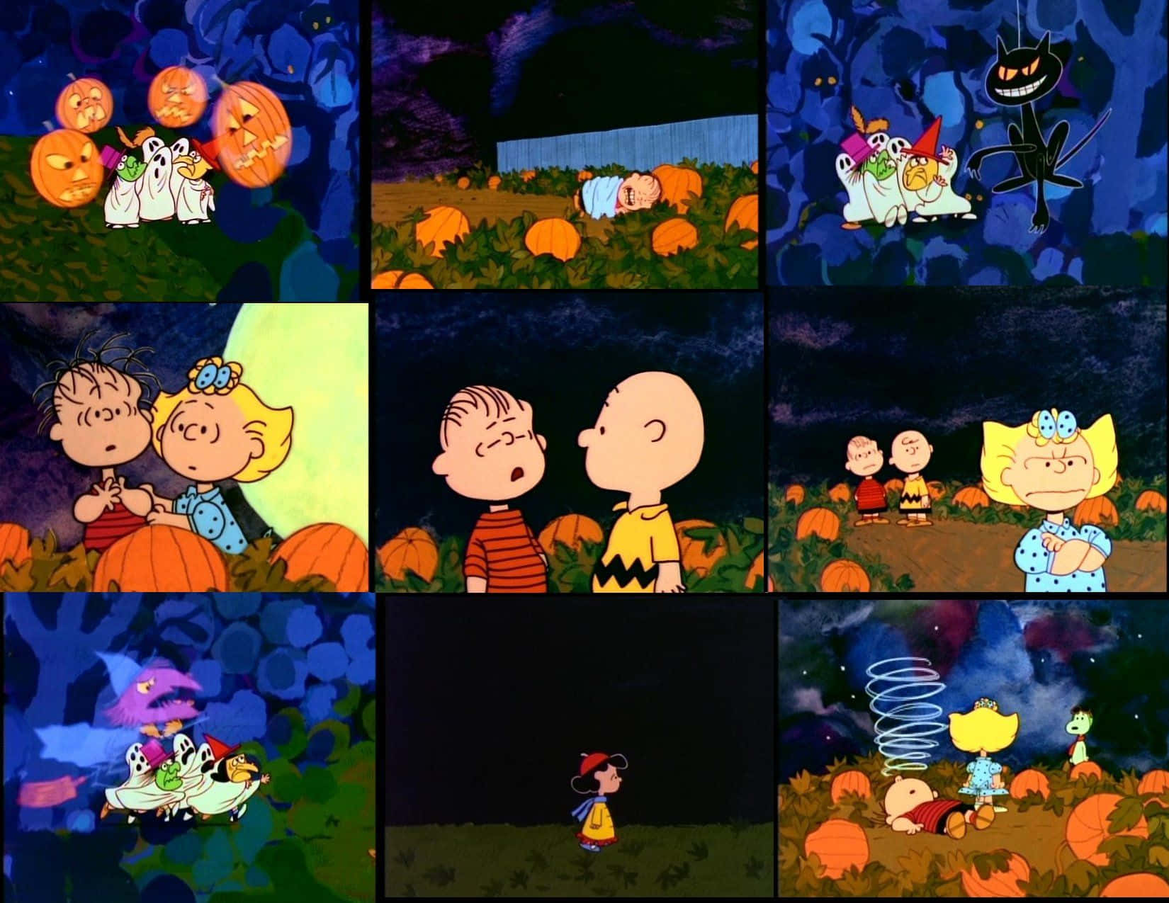 Celebrate Halloween with Charlie Brown, Snoopy and the gang. Wallpaper